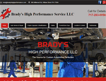 Tablet Screenshot of bradyshighperformanceservice.com